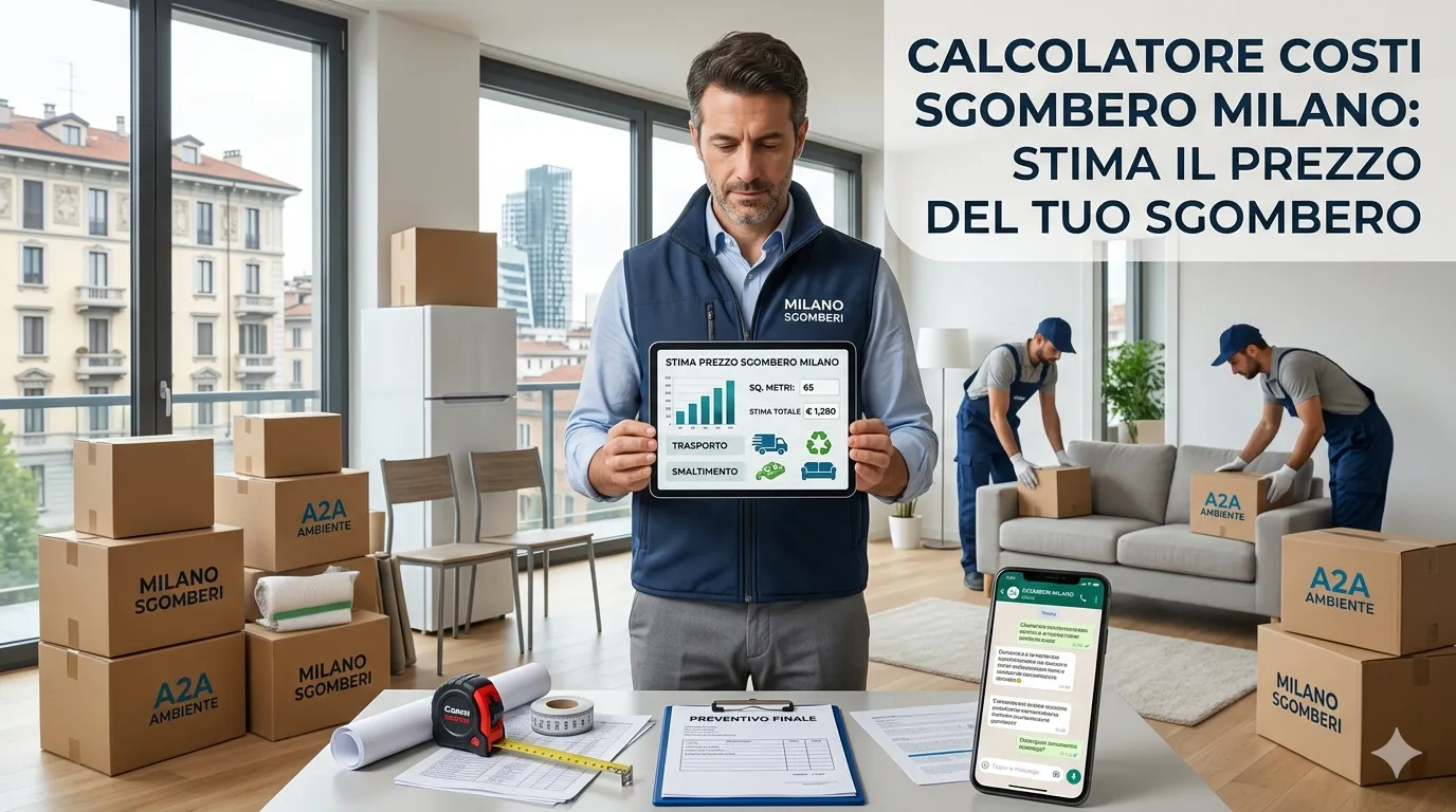 Calcolatore costi sgombero Milano stima il prezzo del tuo sgombero