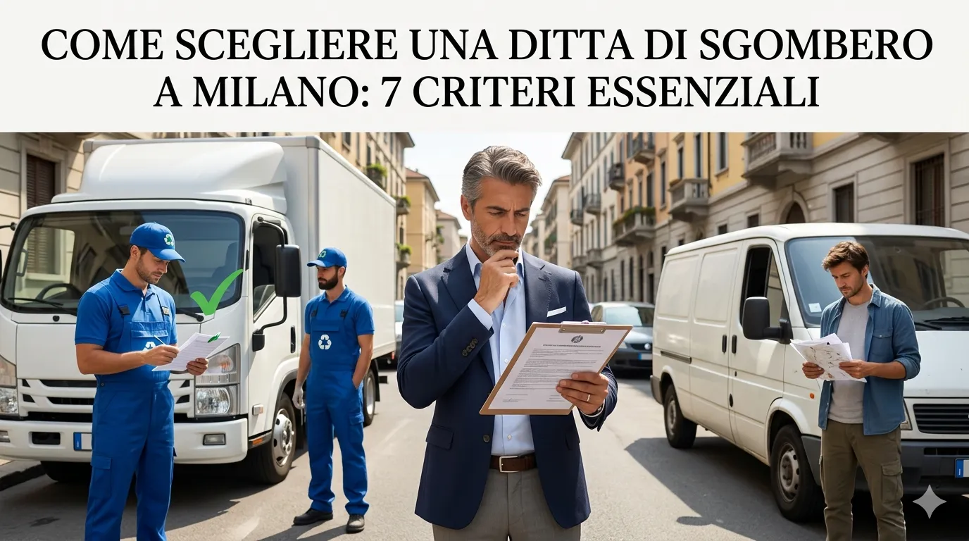 Come scegliere ditta sgombero a Milano 7 criteri essenziali